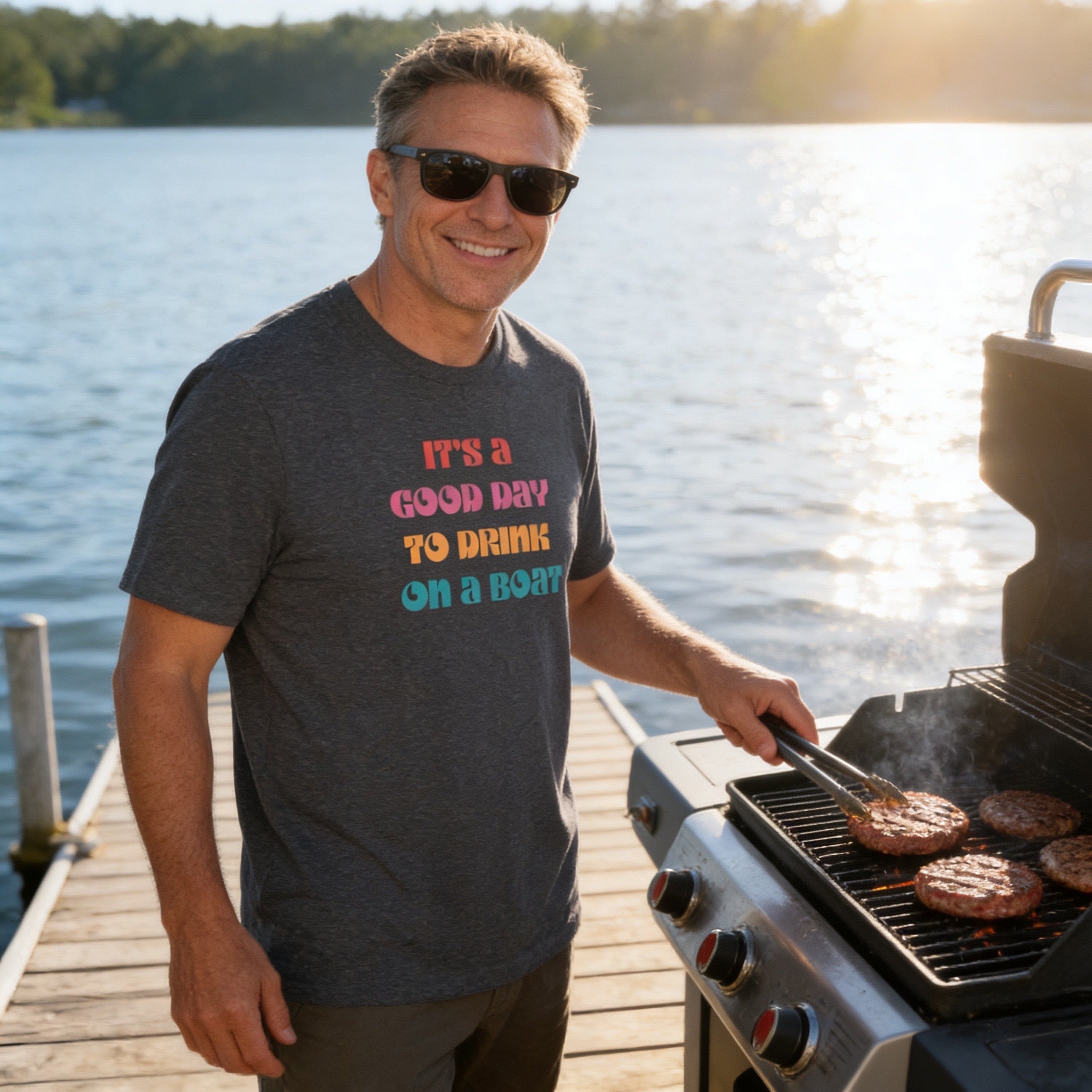 "It's a Good Day to Drink on a Boat" Short Sleeve Tee — Boat Life Bella + Canvas Soft Unisex Tee