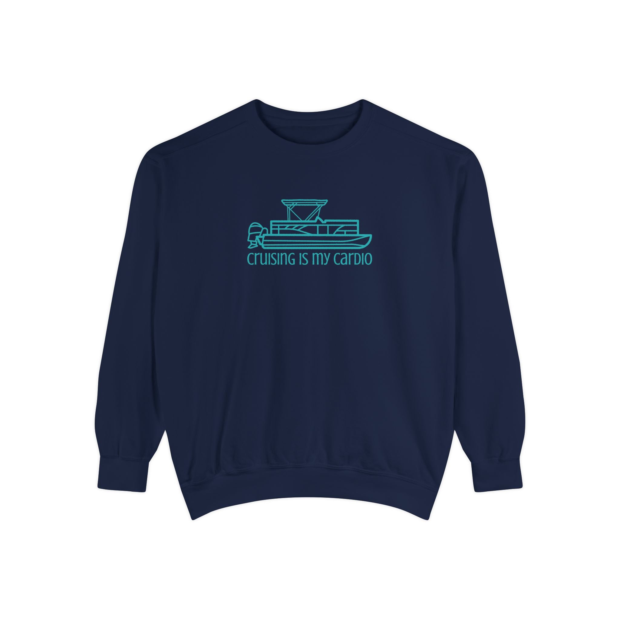 "Cruising Is My Cardio" Sweatshirt —  Boat Life Unisex Casual Crewneck