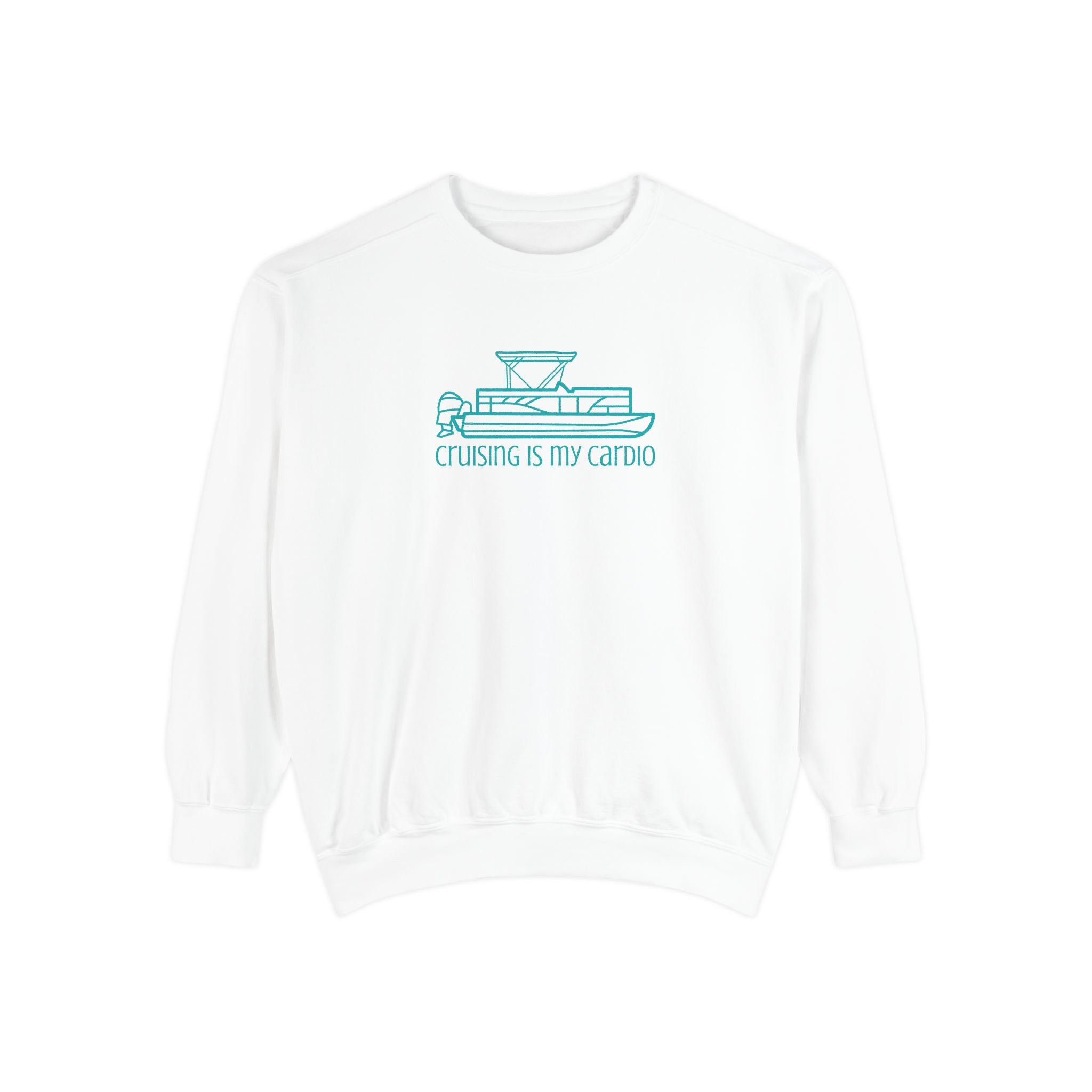 "Cruising Is My Cardio" Sweatshirt —  Boat Life Unisex Casual Crewneck